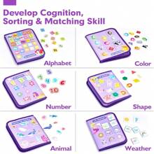 Busy Board , Sensory Activity Board For Fine Motor Skills, Sensory Board Toys, Educational Preschool Toys For Girls Boys Gift, Preschool Learning Activities Book Airplane Travel Essential Toys