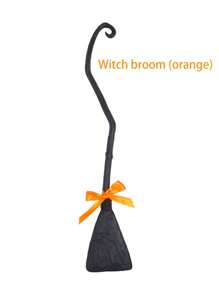 1 Peça Vassoura de Bruxa, Duas Vassouras Mágicas de Bruxa, Vassoura para Apresentação do Festival de Halloween, Adereços para Fotos