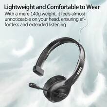 Headphones E06 Memory Foam Zero Pressure Ear Pads 12 Hours Of Wear Without Fatigue Lenovo-Level Call Noise Reduction Anti-Winding And Anti-Stretching Wire Single-Ear Customer Service Headset Black Type-C - Black Type-c - View 6