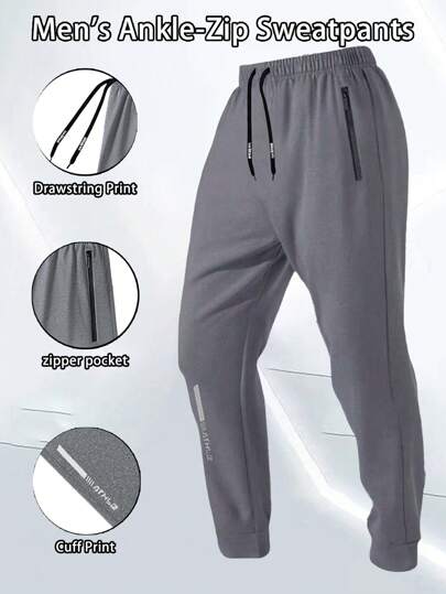 Herren Lässig Sporthose, atmungsaktive Jogginghose mit Kordelzug für Fitness, Outdoor, Laufen, vielseitig einsetzbar für Frühling, Sommer, Herbst und Winter