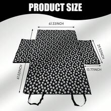 Waterproof Pet Car Seat Cover, Paw Print Design, Washable Dog Seat Pad, Oxford Cloth Seat Cover, Trunk Protector, Suitable For Car, Trunk, Vehicle, Dog Supplies - Multicolor - View 6