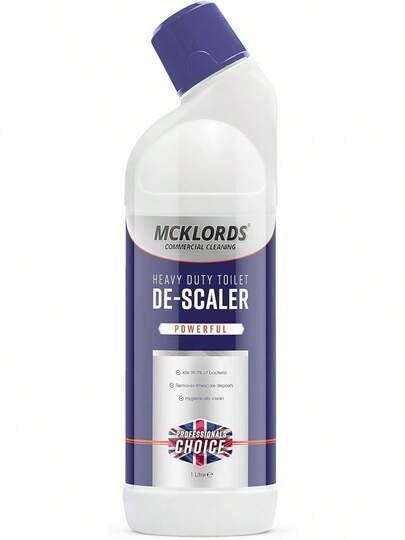 McKLords Heavy Duty Toilet Cleaner And De-Scaler, 1 Litre, Clear