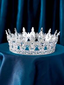 1 pièce Accessoire de couronne de mariée européenne pour robe de mariée, article pour anniversaire et cadeau pour adulte. Accessoires de la Saint-Valentin - Argent - Voir 14