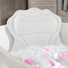 Ergonomic Luxury Bathtub Pillow With Head, Neck, Shoulder And Back Support, Bathtub Pillow Suitable For All Bathtub - White - View 1