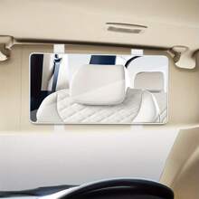 Oglindă machiaj pentru interior auto, Oglindă machiaj cu parasolar, Oglindă retrovizoare auto, Bandă elastică ultra-subțire, Oglindă din sticlă de înaltă definiție