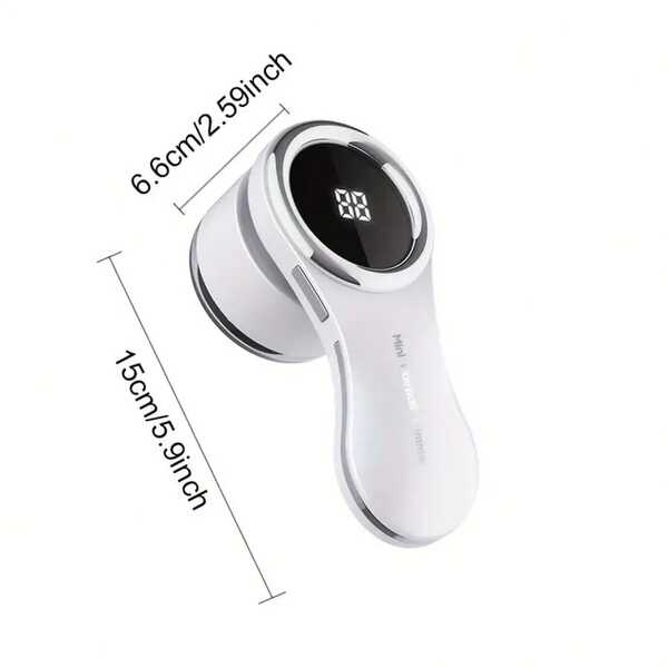 USB Powered Adjustable Electric Lint Remover - Powerful Motor, USB-C Fast Charging, Portable Fabric Shaver For Sweaters, Clothes, Furniture, Carpets, Bedding - Includes Cleaning Brush, Essential For Home & Travel Laundry - White & Rose Gold Decorative Design, Compact & Efficient, Stylish Storage Solution.