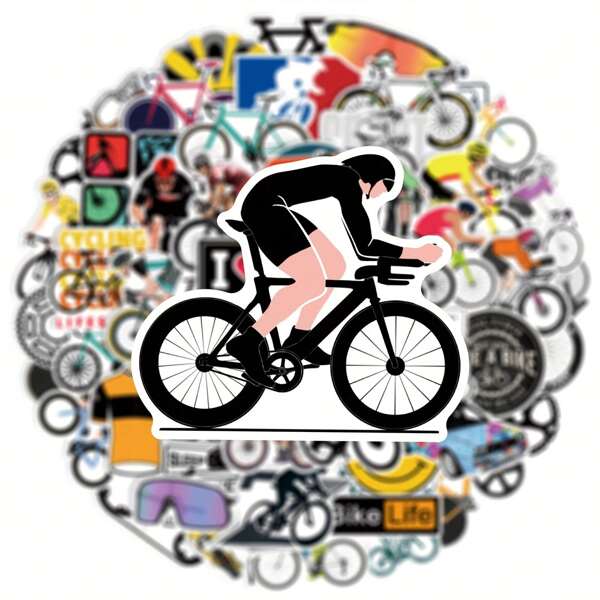 50 pièces Autocollants graffitis pour vélo, coque de téléphone, bagage, décoration de bureau, imperméable