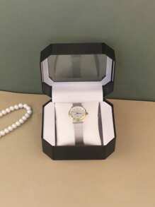 1 件八角形 1 槽手表盒，简约女士珠宝盒收纳整理器旅行必需品返校宿舍收纳秋季装饰