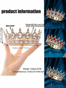 1 pièce Accessoire de couronne de mariée européenne pour robe de mariée, article pour anniversaire et cadeau pour adulte. Accessoires de la Saint-Valentin - Argent - Voir 2