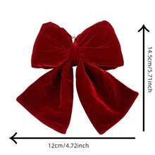 1 pieza Lazo navideño, Colgante navideño rojo, Decoración de boda de terciopelo, Decoración colgante para árbol de Navidad, Decoraciones navideñas para decoración del hogar, decoración de habitación, invierno