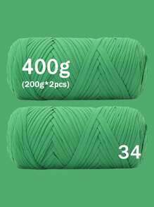 1/2 piezas Hilo de camiseta premium - 200g/pieza Hilo elástico de alta calidad, hilo de poliéster suave y elástico para proyectos de ganchillo vibrantes, ideal para decoración del hogar, manualidades DIY como tejido DIY, proyectos de ganchillo, bolsos tejidos a mano, cestas, mantas, alfombras, zapatos, pantuflas, cojines y muñecas, hilo multicolor | Hilo de poliéster | Hilo acrílico | Accesorios de tejido