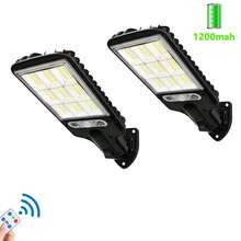 1/2/4 piezas 72 luces LED solares con panel solar recargable de 1200mAh Li-Ion, sensor de movimiento, 8000lm, 3 modos, luces impermeables para senderos de jardín, patio, entrada, camping