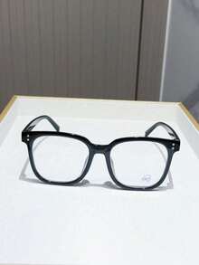 1/3pcs Unisex Square Frame Daily Wear Optical Glasses, Campus Style Face-Flattering Glasses - Multicolor - View 5