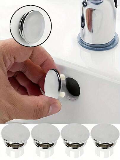 5 قطع حلقة فيضان بلاستيكية للمطبخ والحمام، مطلية بالفضة، حلقة فيضان مزدوجة