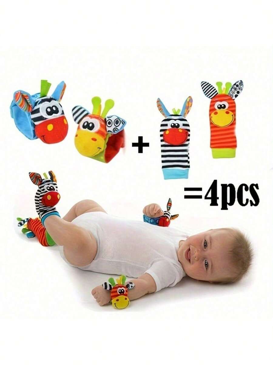 新生儿礼品套装玩具，为婴幼儿带来欢乐，万圣节、圣诞节和感恩节礼物，可爱的毛绒动物和摇铃袜子