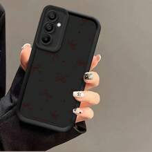 Phone Case For Samsung Galaxy A56/A26/A16/A36/A55/A54/A52/A52s/A06/A14 4G/A15 5G, Stylish Polka Dot Bow Tie Sky Eye Ladder Design - Compatible With Galaxy A33/A34/A35/A05/A05s/A12/A13/A25/A53/A51/A71, Classic Unique Anti-Shock Soft New Women's Cover - 酒紅色 - 查看 8