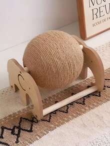 猫抓板剑麻球猫玩具自娱猫抓爪不掉落玩具垂直耐磨猫抓球 - 彩色 - 查看 9