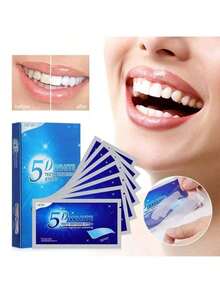 7-14片/包牙齿美白贴，5D牙齿美白贴 - 藍色 - 查看 9