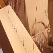1pc 15/19-String Wooden Harp, Professional-Grade Sound Quality, Handcrafted Texture, Made Of Redwood, Includes Tuning Tool, Suitable For Beginner And Professional Performance - Log color small harp - View 6