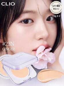 Clio K-Beauty KILL COVER MESH BLUR 氣墊粉底組，15g*2 [含補充裝]，SPF40+ PA++++，涼感清爽，柔焦霧面妝效，控油遮毛孔，打造無瑕肌膚，輕盈順滑，長效亮澤，敏感肌適用 - #23N GINGER - 查看 1