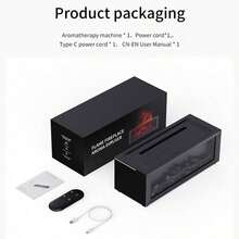 Fireplace Aroma Diffuser, Household Essential Oil Air Purifier, Cold Mist Humidifier, USB Flame Aroma Diffuser,Black / White - 黑色 - 查看 10