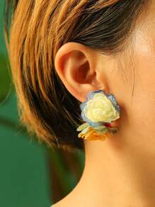 花朵耳钉 情人节、妈妈、母亲、母亲节、礼物 - 彩色 - 查看 5
