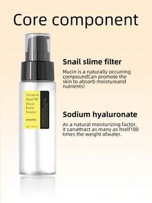 Essência Reparadora de Poder 96% Baba de Caracol, Soro Hidratante para o Rosto com Filtrado de Secreção de Caracol para Pele Opaca e Rugas Finas, Cuidados com a Pele para a Mãe, Presentes para o Dia das Mães, 3,38 fl.oz 100ml