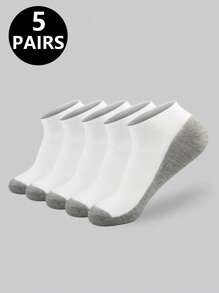 5/10 双男士黑白户外运动短袜，春夏