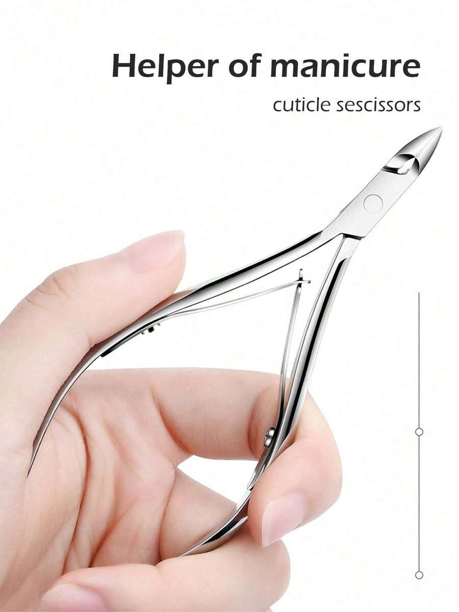 Cortaúñas, tijeras de manicura, recortador de piel muerta, herramienta de acero inoxidable, suministros para uñas, herramientas para uñas, herramientas de arte de uñas, de vuelta a la escuela, uñas, herramientas para uñas postizas, herramientas de manicura y pedicura - Plateado - Ver 1