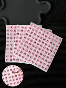 2 件圆形指甲油凝胶颜色标签，防水编号指甲贴，具有实心或激光饰面，非常适合美甲 DIY、美容用品。 - 彩色 - 查看 2
