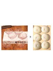 1/3/6/12个装玻璃樱花烛台，装饰艺术烛台，透明桌面烛台，适用于客厅、餐厅、节日装饰、婚礼餐桌装饰、烛台、春夏家居装饰，无需电源或电池 - 彩色 - 查看 17