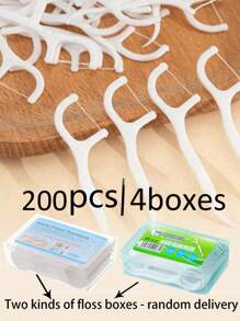 500 piezas Palillos de hilo dental, hilo dental de limpieza profunda, hilo dental desechable portátil para viajes, hilo dental en forma de arco ultrafino para limpieza interdental, hilos de hilo dental encerados, palillos de dientes con sabor natural, artículo esencial para viajes, higiene bucal, limpieza profunda, necesidad diaria, decoración para el hogar, sala de estar, dormitorio, baño, boda, fiesta, cumpleaños, regalo para hombre, madre, padre, amigos, año nuevo, accesorio, regalo divertido, portátil, conveniente