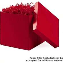 RE Medium Gift Box With Lid And Shredded Paper Fill (Royal Blue 7 Inch Box) For Birthdays, Graduations, Anniversaries, Father's Day, Christmas, Valentine's Day, All Occasion  Mystery Box/Blind Box/Mistery Box - 紅色 - 查看 6