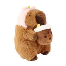 12 Inch Capybara Plush – Ultra‑Soft Fabric, Embroidered Details, Child‑Safe, Certified Stuffed Toy, Perfect Birthday Or Holiday Gift - 粉色 - 查看 3