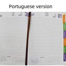 2026 Planner, 365 Days Daily Agenda Notebook, 1pc - 200 Sheets/400 Pages A5, Time Management Journal In English, Spanish, Portuguese