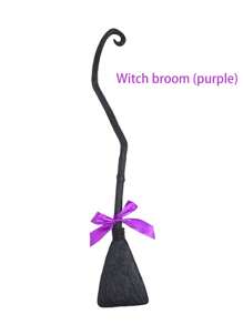 1 Peça Vassoura de Bruxa, Duas Vassouras Mágicas de Bruxa, Vassoura para Apresentação do Festival de Halloween, Adereços para Fotos