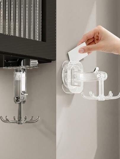 1个强力吸盘六爪旋转挂钩架，适用于厨房和浴室，无需打孔，壁挂式多功能置物架和收纳架，高抓力免胶安装，可收纳烹饪工具、餐具、毛巾、调料罐和配件，节省空间，家居装饰，经久耐用，安装简便，无需钻孔，适用于家庭、办公室、宿舍、紧凑型居住空间等多种场所。