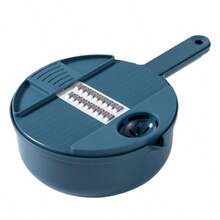 Vegetable Cutter Slicer With Basket Fruit Potato Chopper Carrot Vegetable Kitchen Tool - Blue - View 7