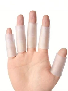 Gel Finger Protectors, Silicone Finger Sleeves & Pads, Trigger Finger Silicone Sleeves, Finger & Toe Caps, Unisex, Thumb Protector, Soft Elastic Hand Washable Design Finger Sleeves, Finger & Toe Protector, Toe Separator, Silicone Finger Pads, Relieve Finger Fatigue, Low Allergy, Reusable Hand Care Accessories ﻿