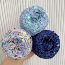 1pc 50g Sequin Thread, Wiring Bead, Fancy Yarn, DIY Bead Yarn, Handmade Size, Color Patch, Size Sequin - Multicolor - View 1