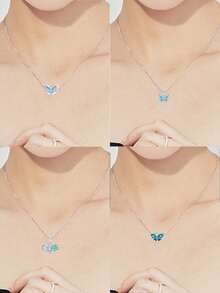 1pc Elegant 925 Silver Plated Colorful Zirconia & Enamel Butterfly, Clover DIY Bracelet Beads, Suitable For Girls/Mothers For Daily Wear, Summer, Carnival, Date, Anniversary