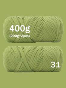 1/2 piezas Hilo de camiseta premium - 200g/pieza Hilo elástico de alta calidad, hilo de poliéster suave y elástico para proyectos de ganchillo vibrantes, ideal para decoración del hogar, manualidades DIY como tejido DIY, proyectos de ganchillo, bolsos tejidos a mano, cestas, mantas, alfombras, zapatos, pantuflas, cojines y muñecas, hilo multicolor | Hilo de poliéster | Hilo acrílico | Accesorios de tejido