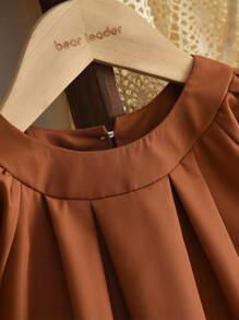 年轻女孩休闲秋季纯色长袖条纹阔腿裤两件套春装套装