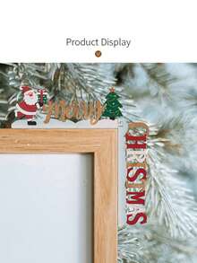 2 buc/set colorat Crăciun cadru ușă fereastră decor Santa Reindeer Crăciun temă perete agățat semne ușă colț semn decoratiuni casă ușă decor