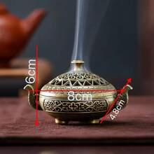 [Brass Aromatherapy] Brass Incense Burner In Nepali Style. Metal. Aromatherapy Holder For Yoga Meditation, Home Decor, Suitable For Holidays. Random Colors And Styles. - Multicolor - View 4