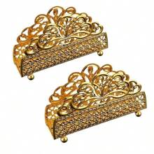 1个欧式立式纸巾架，金属复古餐桌餐巾夹，餐厅纸巾盒