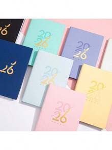 2026 Planner, 365 Days Daily Agenda Notebook, 1pc - 200 Sheets/400 Pages A5, Time Management Journal In English, Spanish, Portuguese