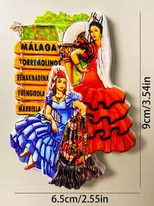 1pc Spain Souvenir 3D Alhambra Palace Magnetic Fridge Magnet, Creative Home Decorative Accessories - Multicolor - View 23