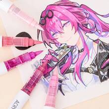9/81/126 Colors Straight Liquid Acrylic Marker Pen Students Drawing Painting Graffiti Colour Pen Art Felt Pens Art Watercolor Pen