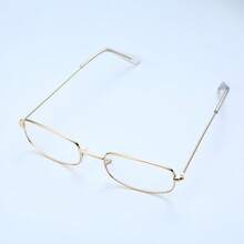 1 Paar Vintage quadratische silberne Nicht-Rezept-Brillen, Mode für Street-Style und täglichen Gebrauch